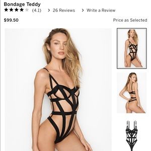 Black Very Sexy Bondage Teddy